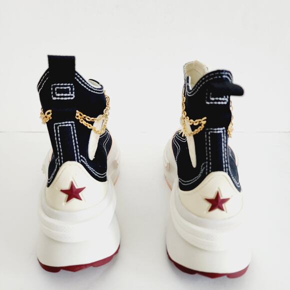Converse Black and Gold Heart Chain Sneakers - Picture 7 of 11